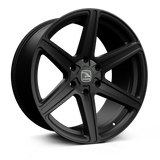 Hawke Wheels Ridge alloy rim featuring a white logo, suitable for pick-up trucks, available in 20-inch size with multiple fitment options.