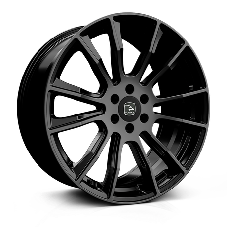 Hawke Wheels Denali alloy wheel, showcasing its sleek black rim design, tailored for enhancing pick-up trucks with style and performance.