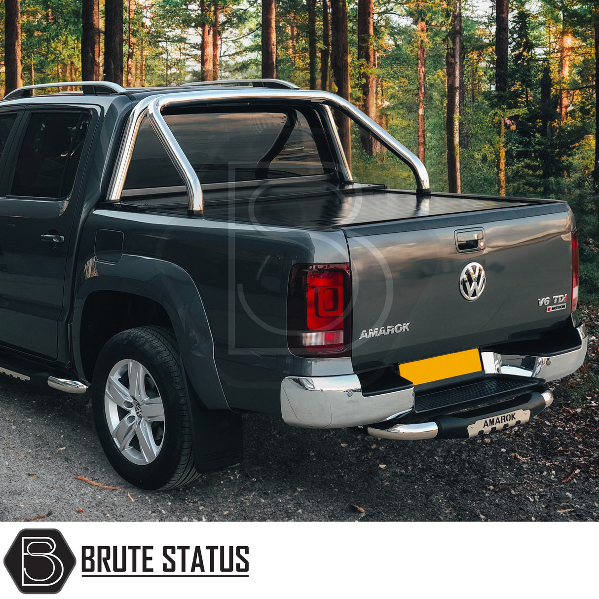 brute status rollbar in chrome for nissan navara np300 2015-2022 pickup truck 