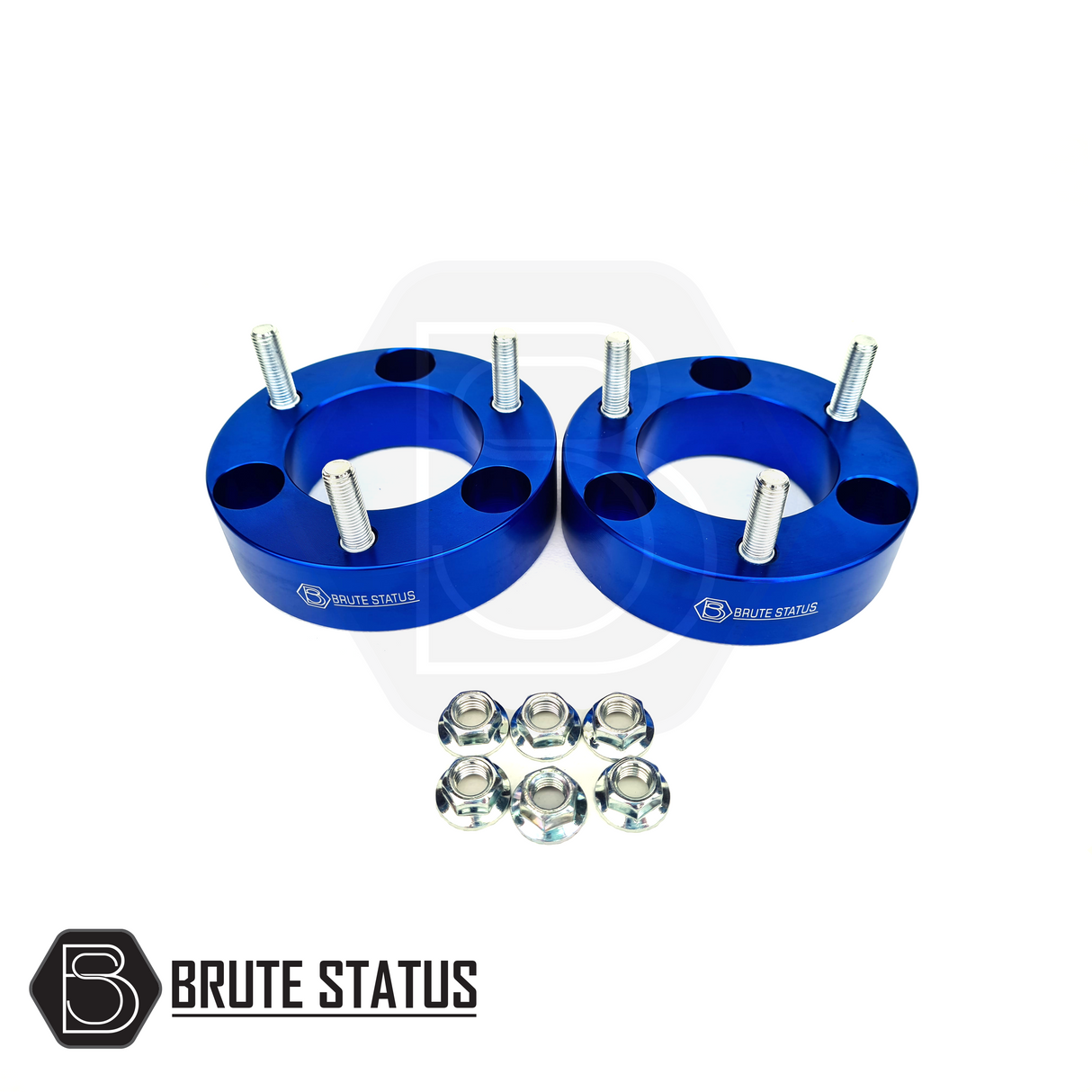 Blue front shock spacers for lift kit for volkswagen amarok 2023+ pickup truck