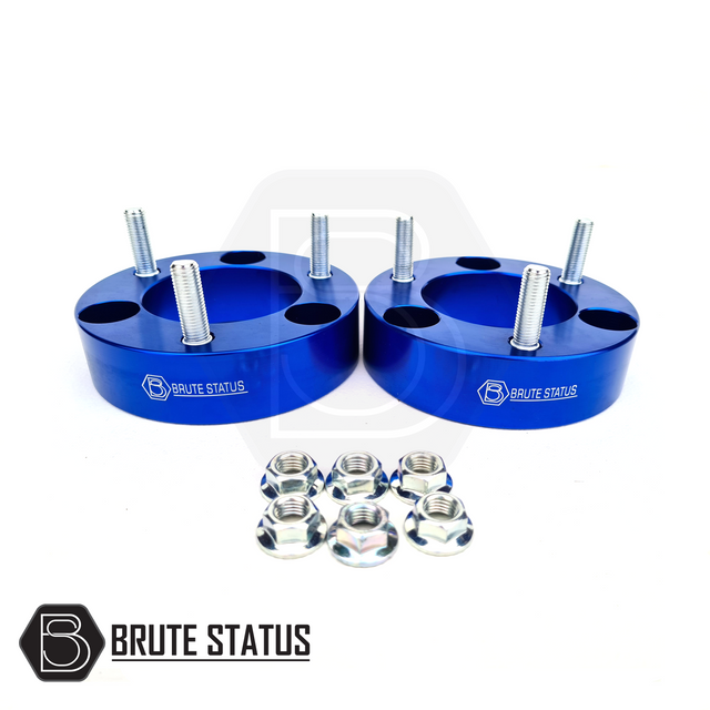 Blue front shock spacers for lift kit for volkswagen amarok 2023+ pickup truck