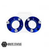 Blue front shock spacers for lift kit for volkswagen amarok 2023+ pickup truck