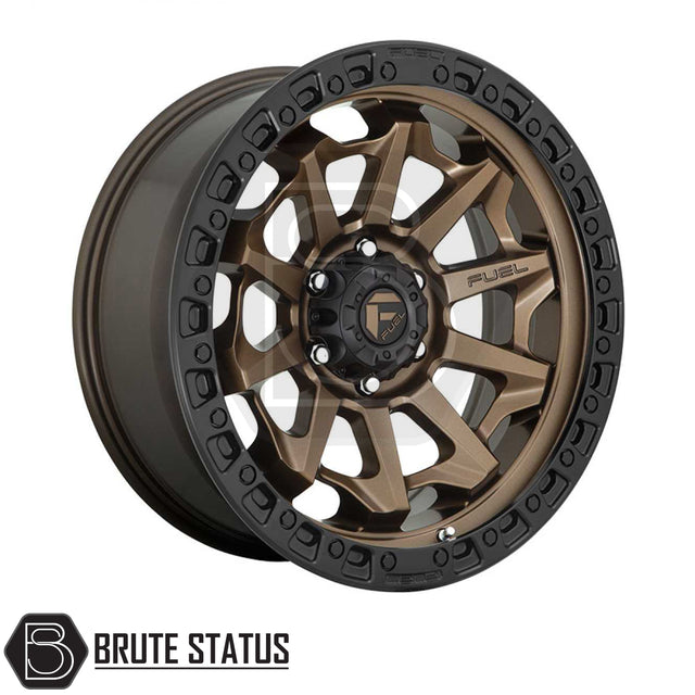 Fuel Covert Wheels in matte bronze with black bead ring for pickup truck with 6x139.7 pcd fitment