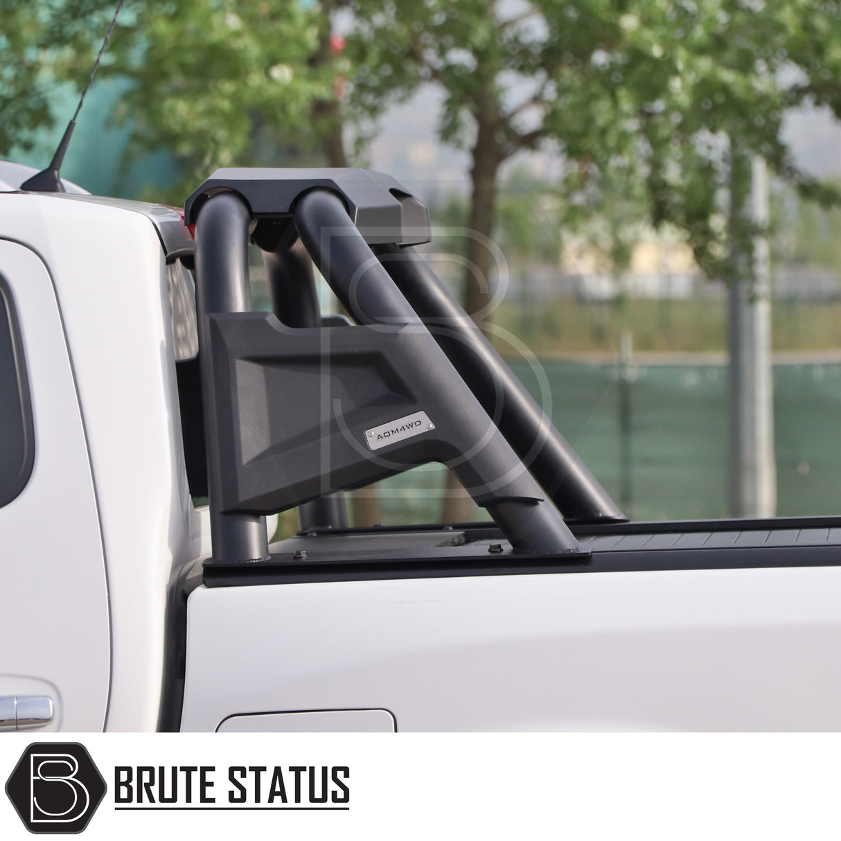 Nissan Navara NP300 2015-2022 Roll Bar Matte Black, featuring a robust, matte black finish and heavy-duty steel construction, ideal for enhancing your truck's aggressive look.