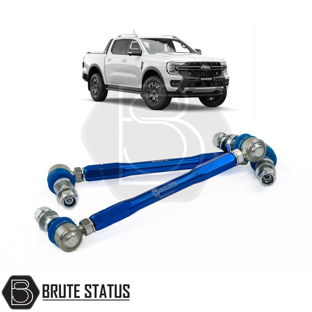 Brute Status anti roll bar links in blue colour for fitment with Ford Ranger T9 Next gen 2023+ models.