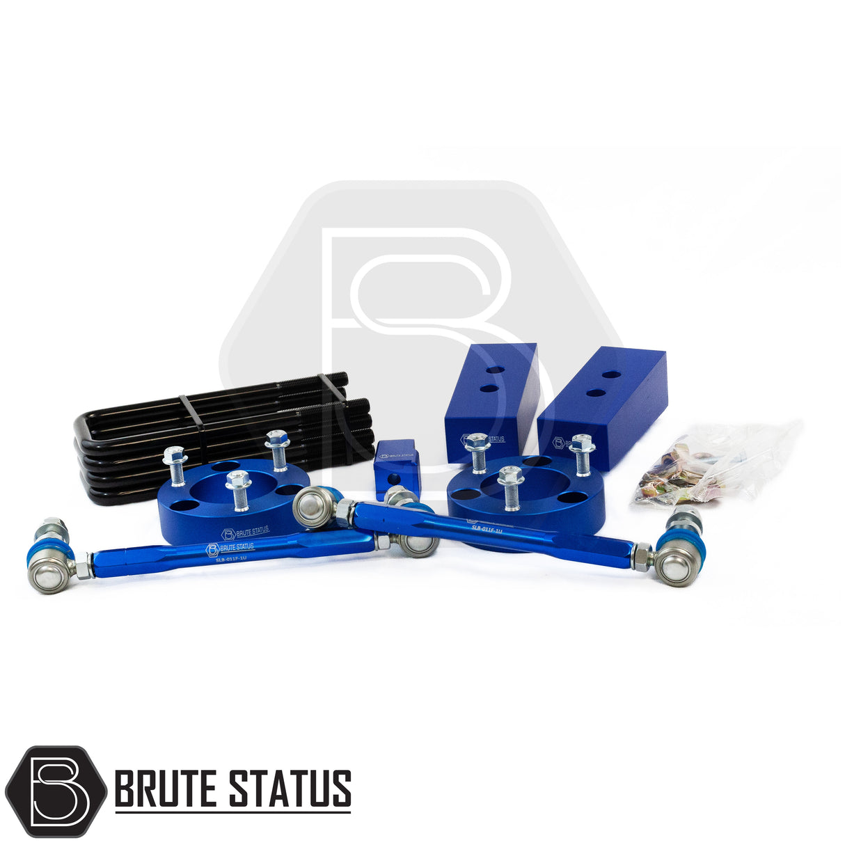 Brute Status suspension lift kit items in blue colour for fitment with Ford Ranger  Next Gen T9 2023+ models