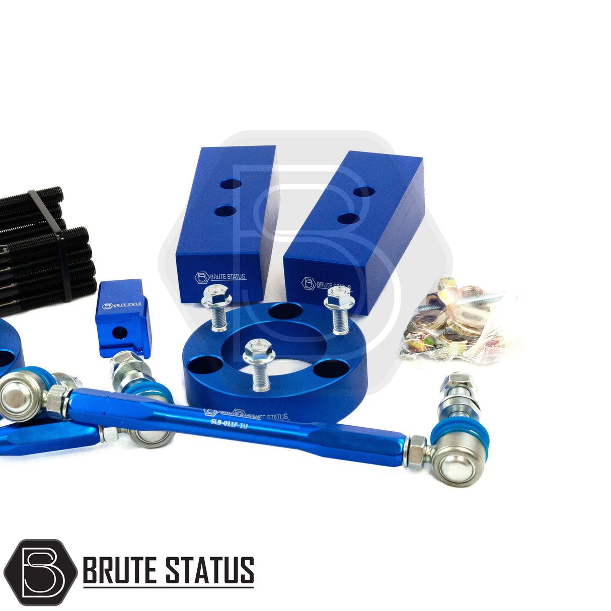 Brute Status suspension lift kit items in blue colour for fitment with Ford Ranger  Next Gen T9 2023+ models