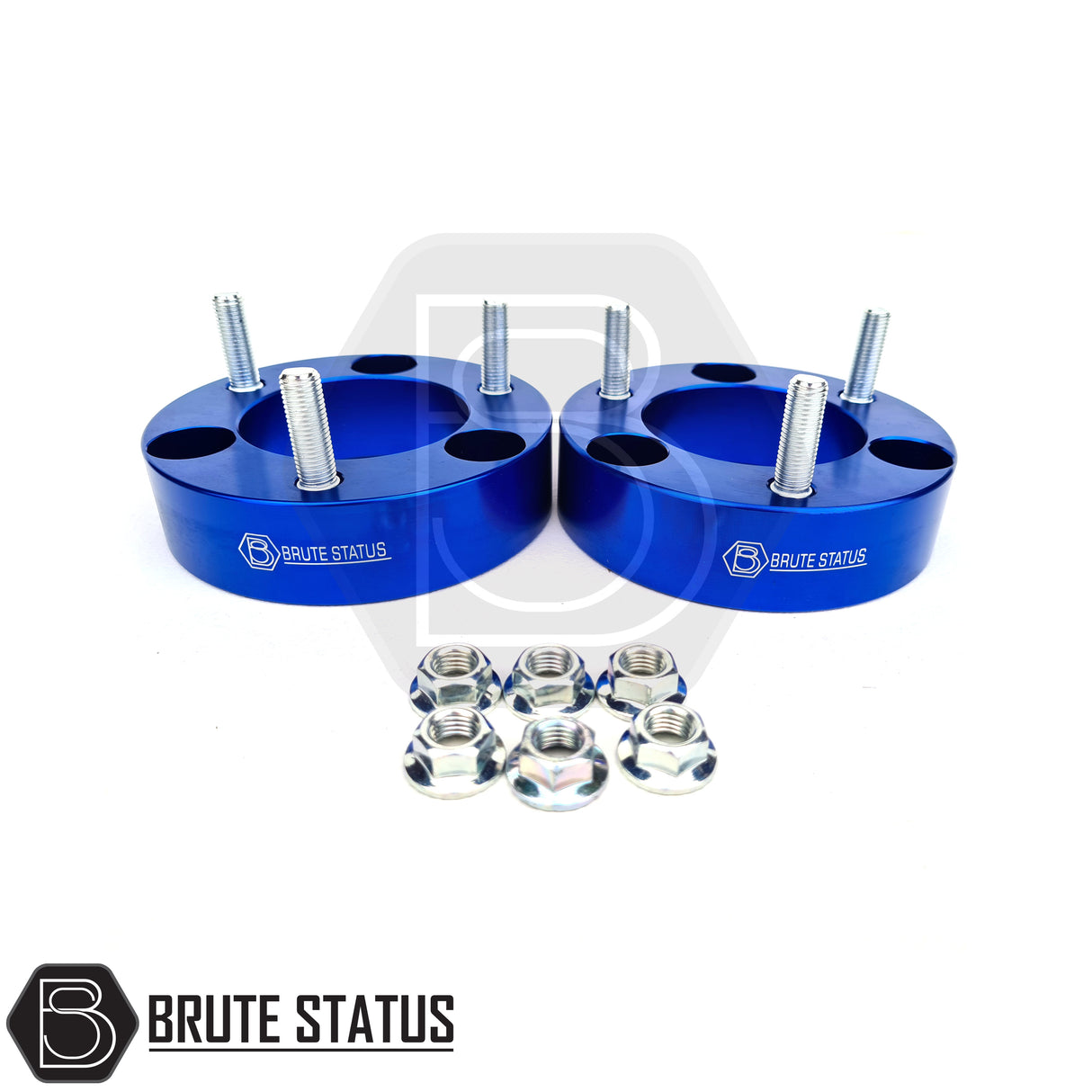 Brute Status suspension lift kit items in blue colour for fitment with Ford Ranger  Next Gen T9 2023+ models