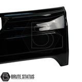 Ford Ranger 2023+ Tail Gate Cladding Protector, black ABS plastic with a sleek design, offers protection and durability, easily installed with double-sided tape.