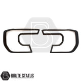 Brute Status matte black headlight and taillight cover trims for a Ford Ranger 2023+ pickup truck 