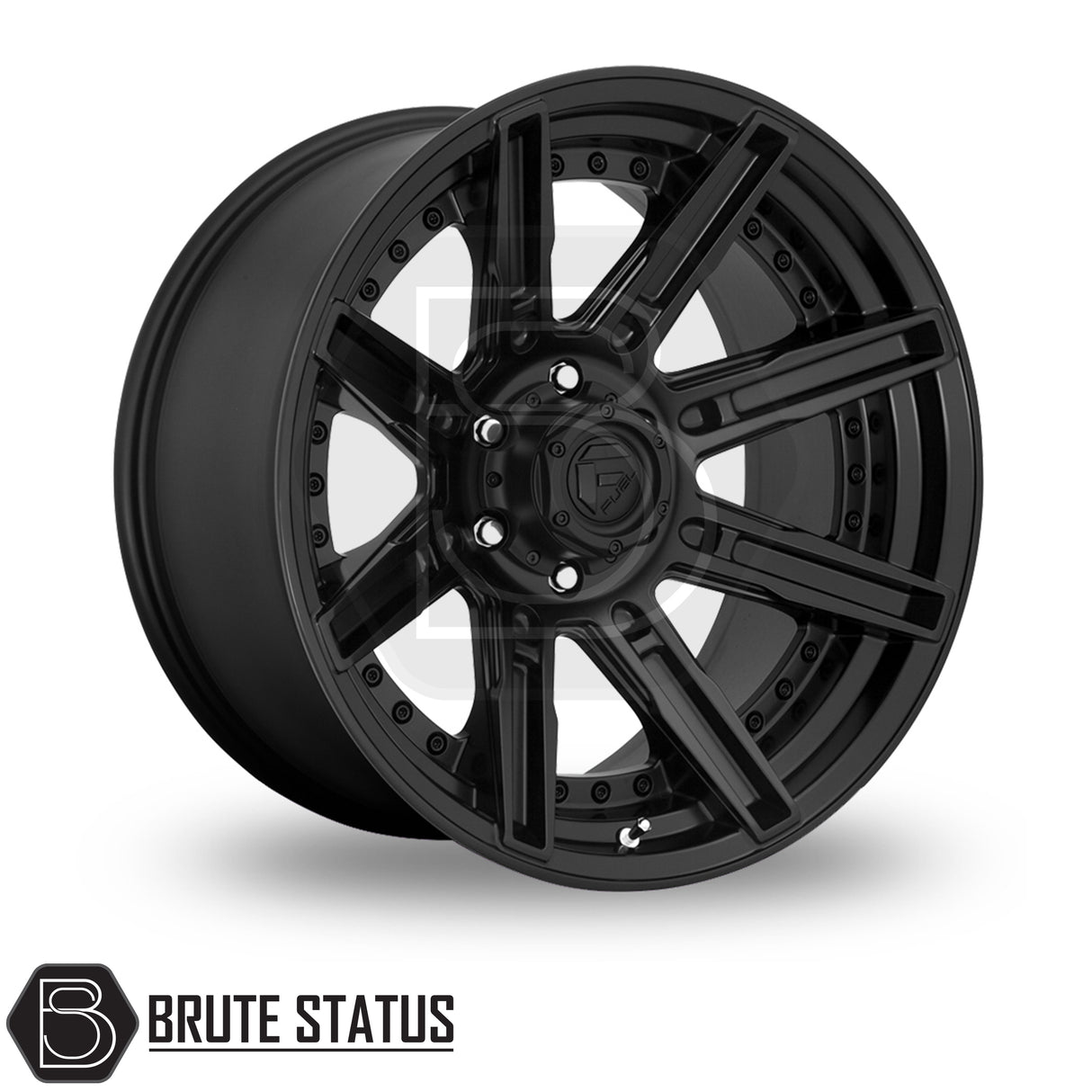 Fuel rogue wheels for pickup truck in 6x139.7 fitment in a matte black finish