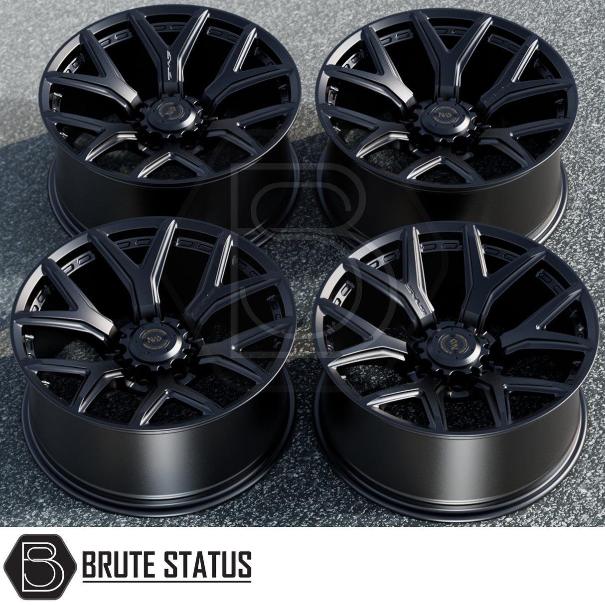 Hawke AWD wheels in matte black for pickup truck with 6x139.7 pcd fitment