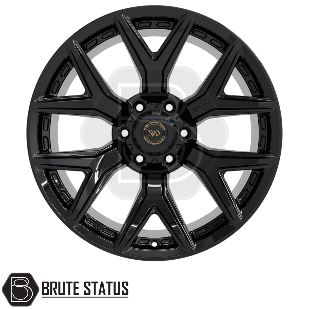 Hawke AWD wheels in gloss black for pickup truck with 6x139.7 pcd fitment