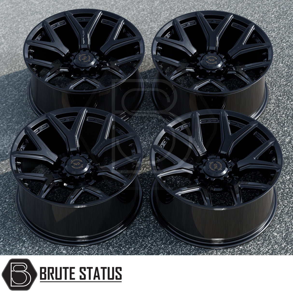 Hawke AWD wheels in gloss black for pickup truck with 6x139.7 pcd fitment