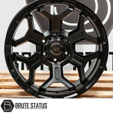 hawke diablo wheels in a matte black finish for pickup trucks with a 6x139.7 pcd fitment 