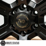 hawke diablo wheels in a matte black finish for pickup trucks with a 6x139.7 pcd fitment 