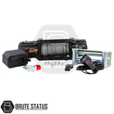 Brute Status heavy duty recovery winch rated for 12000lbs with stainless steel wire rope