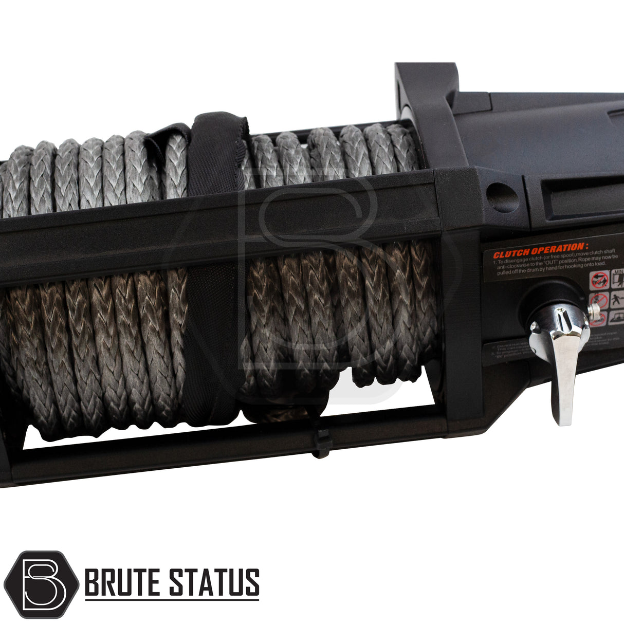 12000LB 12V Electric Heavy Duty Winch with Dyneema Rope, featuring a robust design, hand controller, wireless remote, and high-strength rope for efficient recovery operations.