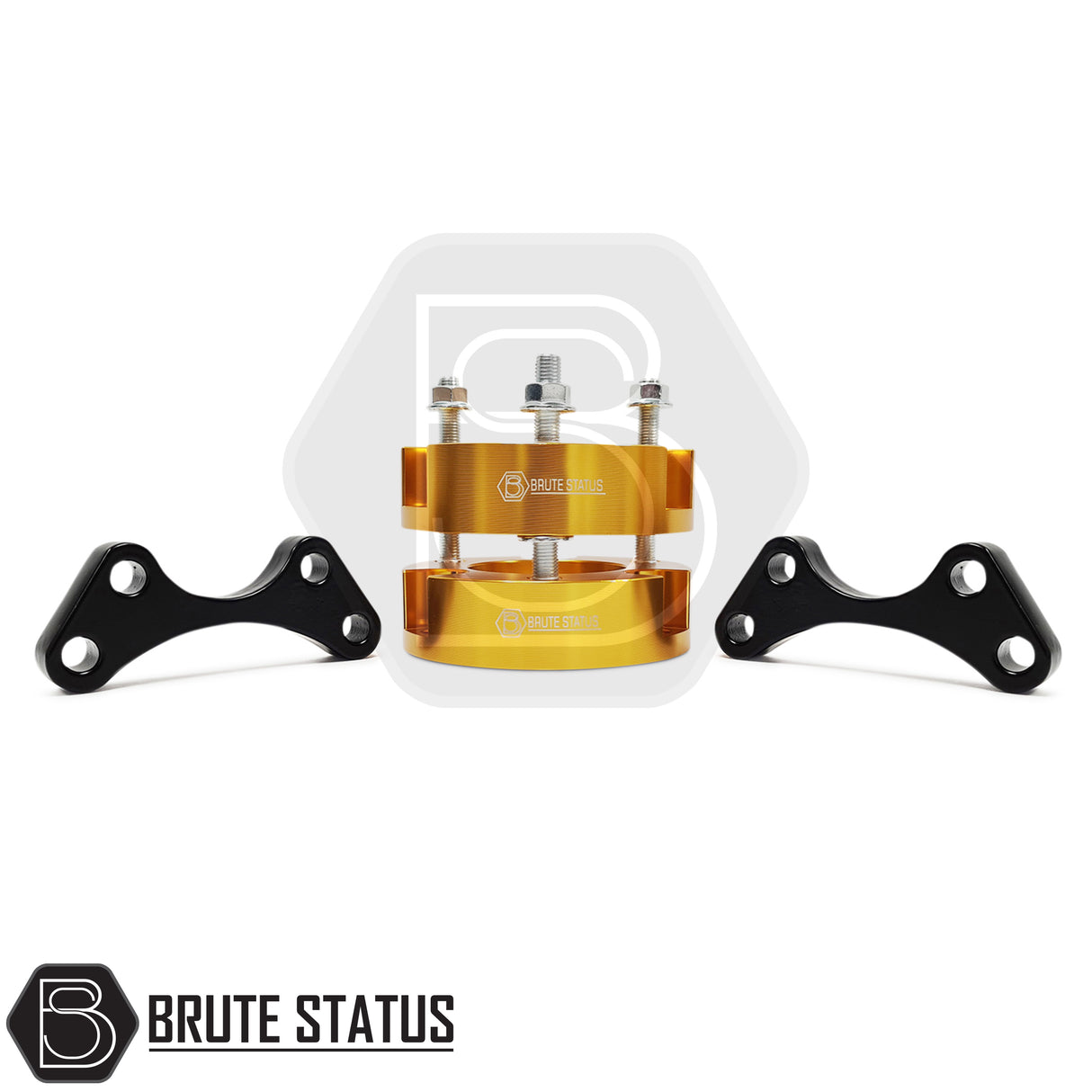 Brute status suspension lift kit and anti roll bar drop links in gold colour  for isuzu d-max 2017-2021 pickup truck 