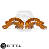 Brute status anti roll bar links with suspension lift kit in a gold colour, for the isuzu d-max 2012-2016 pickup truck 