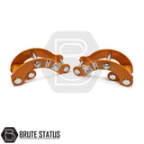 Brute status anti roll bar links with suspension lift kit in a gold colour, for the isuzu d-max 2012-2016 pickup truck 