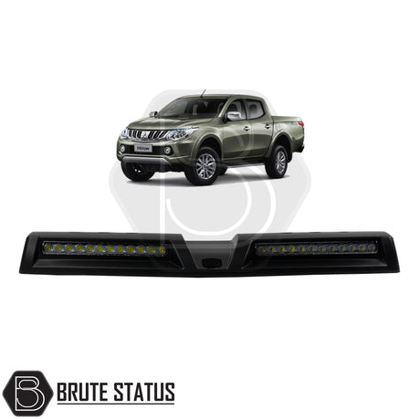 brute status led roof spoiler for mitsubishi l200 series 5 2015-2019 pickup trucks