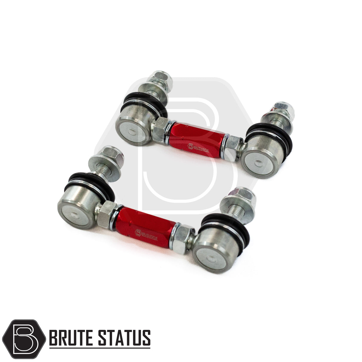 Brute status anti roll bar links in red for suspension lift kit for nissan navara d40 2005-2015 pickup truck