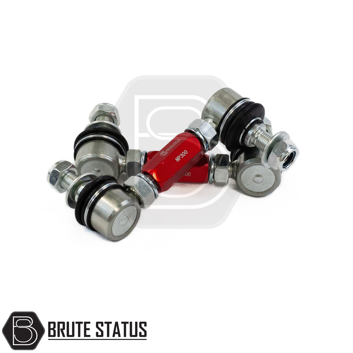 Brute status anti roll bar links in red for suspension lift kit for nissan navara d40 2005-2015 pickup truck