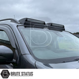 Brute status LED roof spoiler light bar in matte black for nissan navara np300 2015-2022 pickup truck