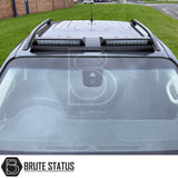 Brute status LED roof spoiler light bar in matte black for nissan navara np300 2015-2022 pickup truck