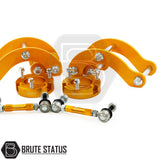 Toyota Hilux 2006-2014 Adjustable Anti-Roll Bar Drop Links & 2 Lift Kit, showcasing robust metal parts with bolts and nuts, designed for enhanced truck performance.