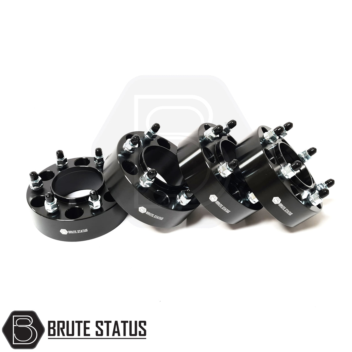 Isuzu D-Max 2021 onwards Brute Status 50mm black hubcentric wheel spacers for pickup truck