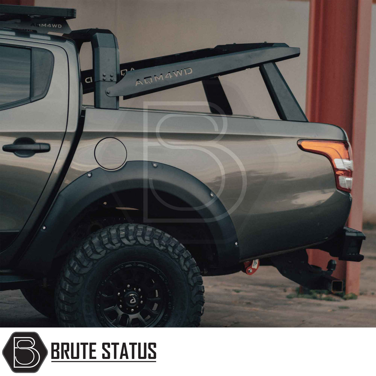 Brute Status universal fitting matte black S70 tent roll bar for pickup trucks 