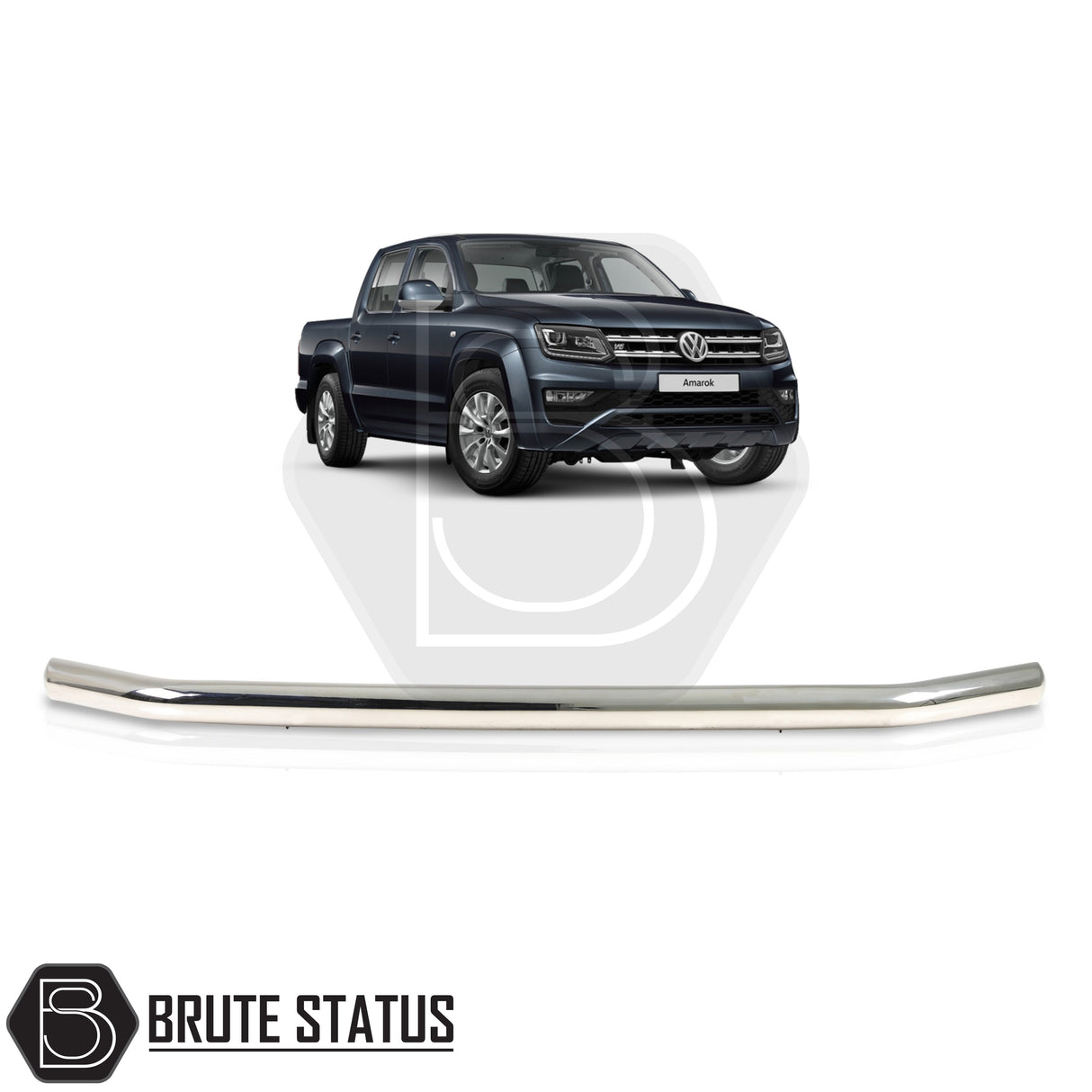 Brute Status Chrome City nudge Bar in a chrome finish for the Volkswagen Amarok 2017-2022 pickup truck