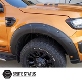 Ford Ranger 2019-2022 T8 Wide Arch Kit and 35mm Wheel Spacers, showcasing close-up of tire and vehicle parts for enhanced truck customization.