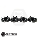 Fiat Fullback 2015-2019 35mm Hubcentric Wheel Spacers set of 4, showing black metal spacers with bolts, ideal for enhancing vehicle stability and accommodating larger wheels.