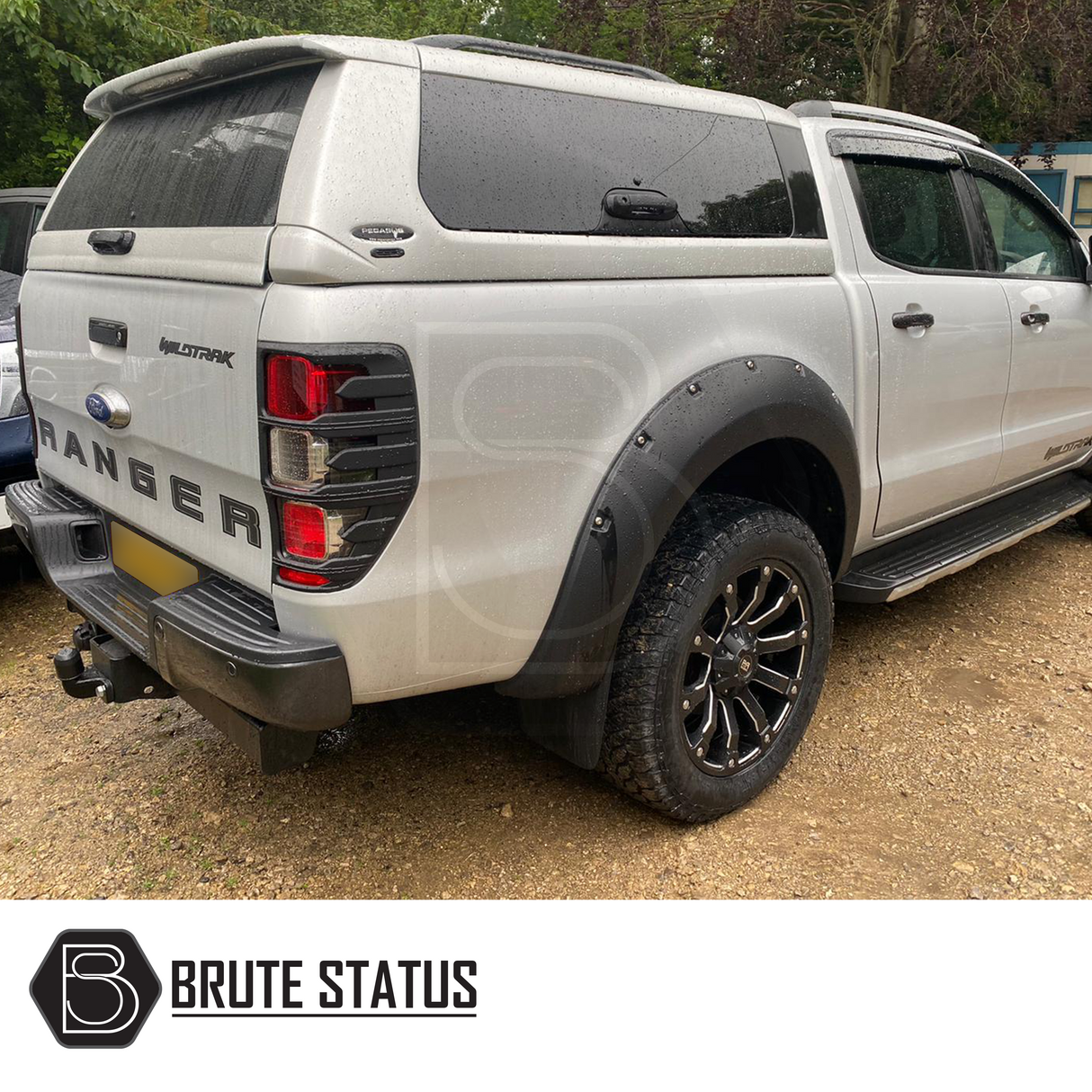 Ford Ranger 2019-2022 Wide Arch Kit & 50mm Wheel Spacers, enhancing truck's muscular look with durable, stylish wheel arches and hubcentric spacers.