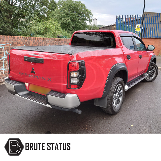 Tail Light Covers for Mitsubishi L200 Series 6 2019+, enhancing rear aesthetics with premium ABS plastic for a unique, aggressive look.