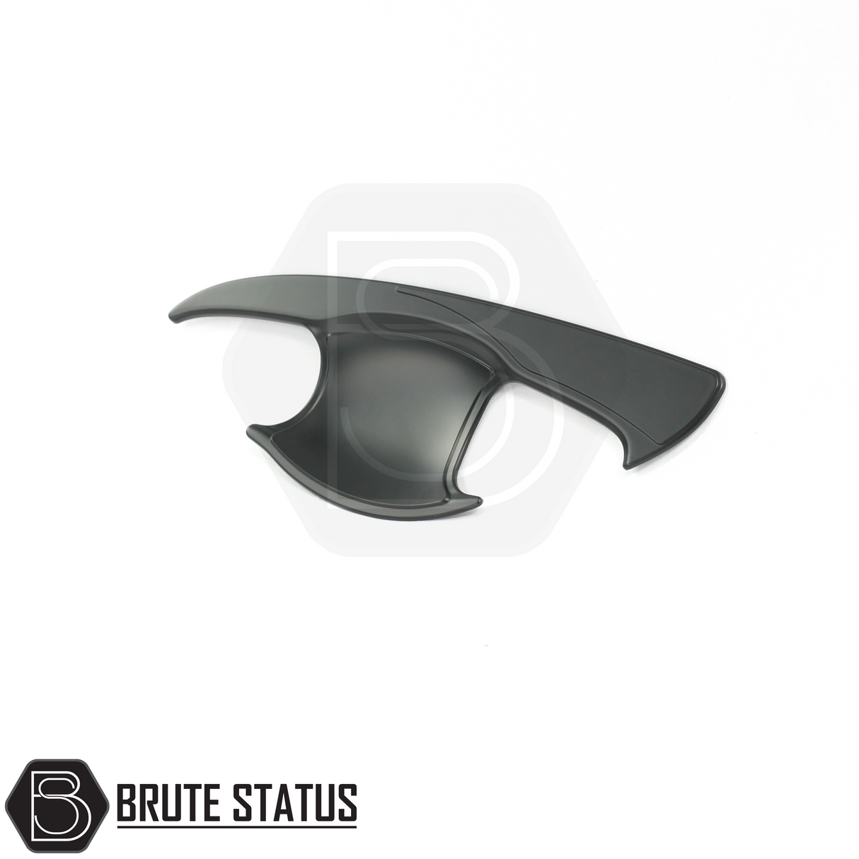 Toyota Hilux 2016-2020 Matte Black Door Handle Inserts, shown against a white background, designed for easy installation with high-quality ABS plastic and 3M adhesive.