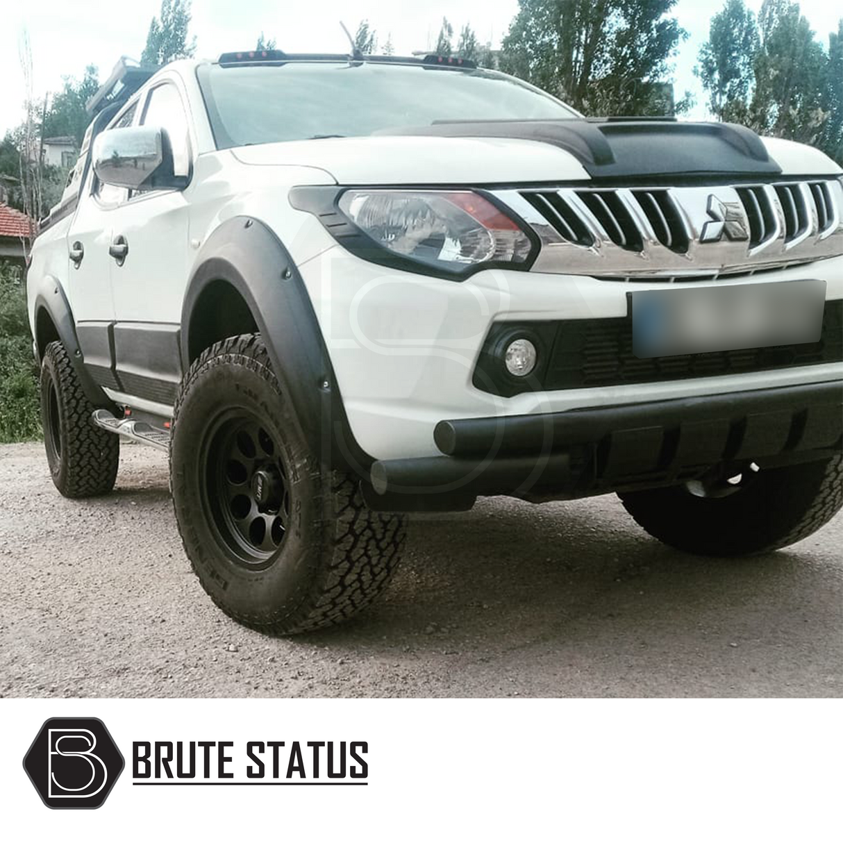 Mitsubishi L200 Series 5 2015-2019 Wide Arch Kit, showcasing premium Overland Extreme wheel arches, emphasizing durability and precise fitment for enhanced vehicle aesthetics.