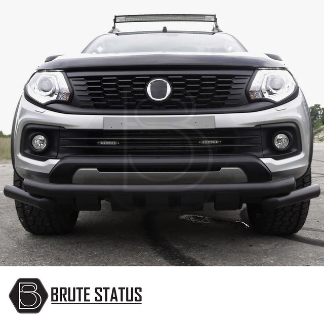 Fiat Fullback 2015-2019 Slim Style Bonnet Guard, enhancing protection against bugs and stones with a durable, aerodynamic design.