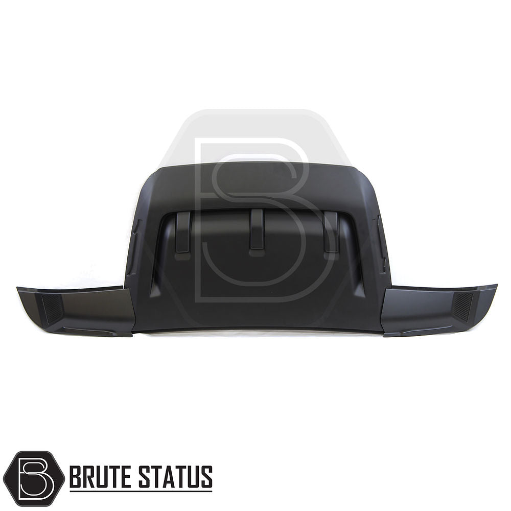 Ford Ranger T9 2023+ Raptor Style 3-Piece Bonnet Scoop in matte black, showcasing a rugged, high-quality plastic design with a vented detail for enhanced truck customization.