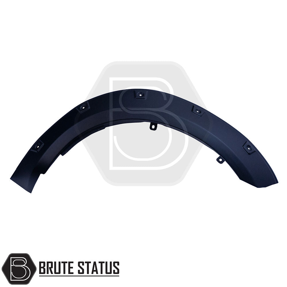 Isuzu D-Max 2021+ Wide Arch Kit (Fender Flares) featuring durable black ABS plastic with decorative screws and easy installation for double cab models.