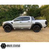 Ford Ranger 2012-15 T6 Wide Arch Kit & 35mm Wheel Spacers, featuring durable ABS fender flares and hub-centric spacers, enhancing truck's muscular appearance.