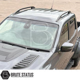 Mercedes X-Class Black Roof Rail Kit, featured close-up, designed for 2017+ models, enhances truck appearance with high-quality aftermarket rails, ideal for customization.