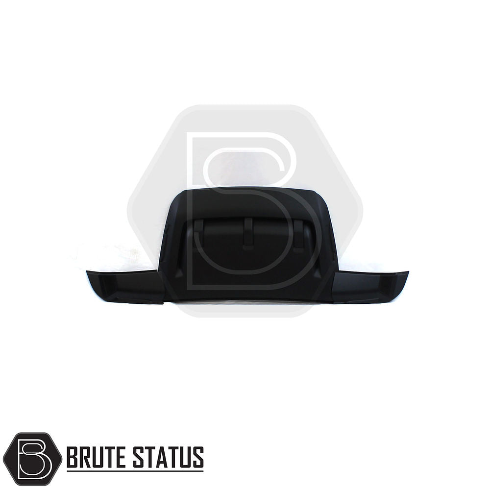 Ford Ranger T9 2023+ Raptor Style 3-Piece Bonnet Scoop in matt black, featuring impact-resistant plastic and easy installation with 3M adhesive.