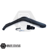 Land Rover Discovery 2 1998-2004 Snorkel Raised Air Intake with RAM type head, black pipe, and mounting accessories for rugged performance enhancement.