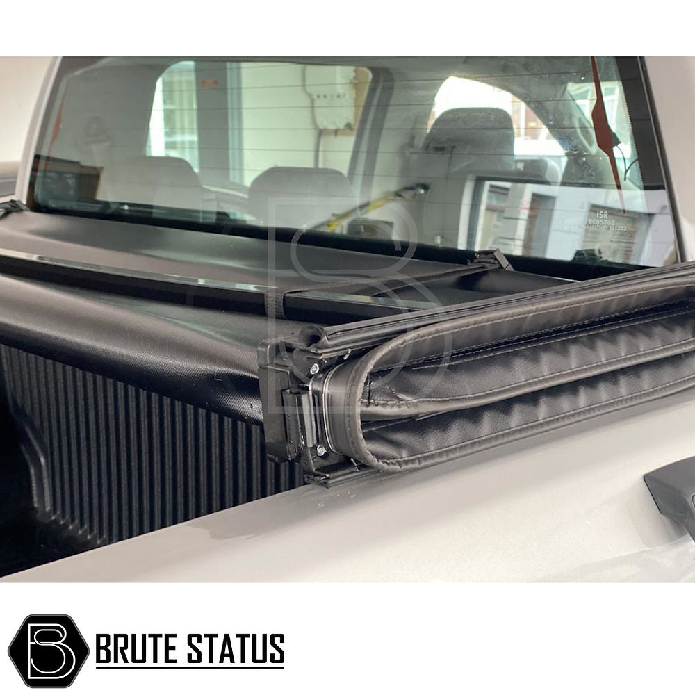 Tonneau Cover for Ford Ranger 2012-2022 Double Cab, featuring a sleek tri-fold design, enhances aerodynamics and durability with UV-stable vinyl and robust construction.