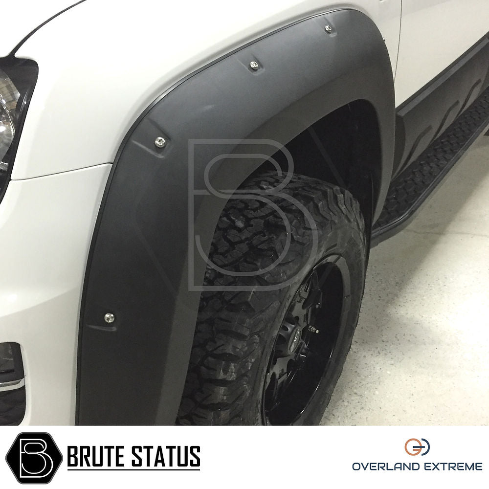 VW Amarok 2017+ Wide Arch Kit (Overland Extreme) features durable ABS plastic wheel arches for enhanced truck customization and protection.