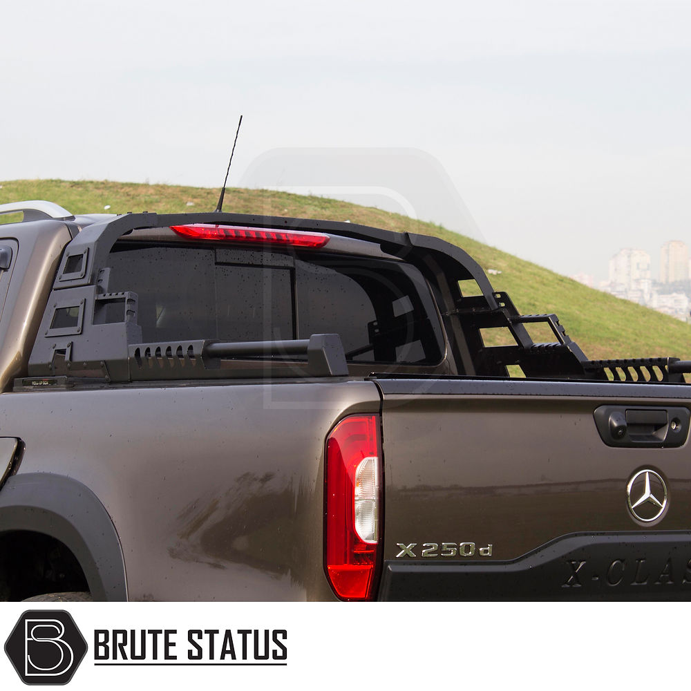 Isuzu D-Max 2012-2021 Combat Roll Bar on a truck, showcasing its heavy-duty steel construction and aggressive design.